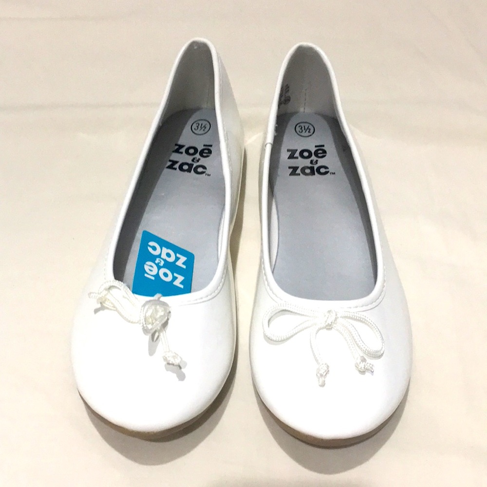 Zoe and Zac Girls' FAE String Tie Flat Sz 3.5